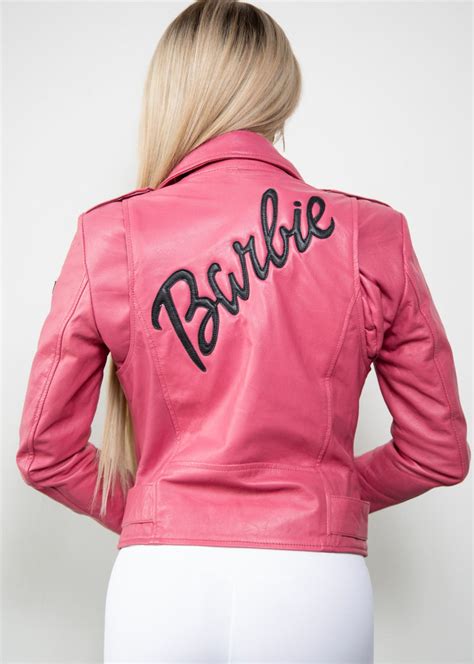 Buy Womens Barbie Leather Jacket Mattel Pink Vegan Or Real Luca Designs