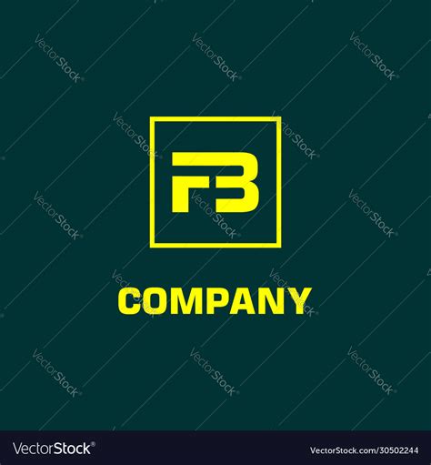 Letter fb or f3 alphabetic logo design template Vector Image