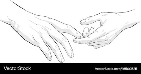 Hand holding together Royalty Free Vector Image