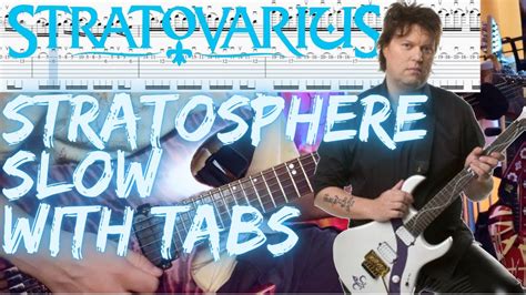 Stratovarius Stratosphere Guitar Lesson With Tabs Slow Version