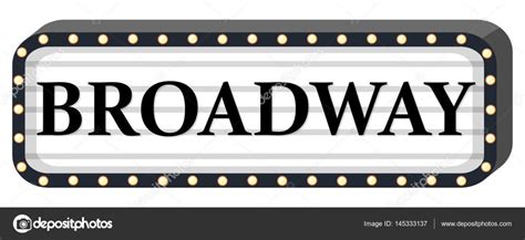 Broadway sign on white background Stock Vector by ©interactimages 145333137