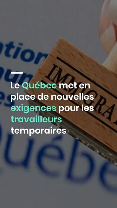 Immigration Au Canada Québec Met En Place De Nouvelles Exigences Pour