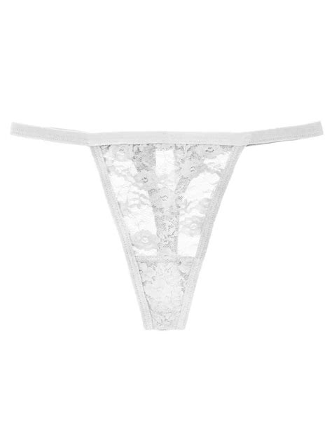 Womens Sexy Floral Lace Low Thong Panty Temu