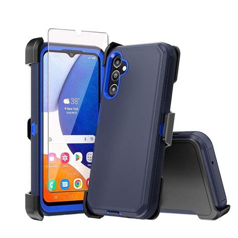 Xhy Samsung Galaxy A15 5g Case With Belt Clip Holster And Screen Protector Military Grade Heavy