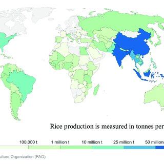 Map Of Different Rice Production Systems Globally Showing The