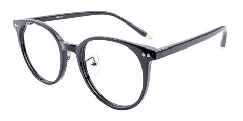 Salate - Round Black Eyeglasses Frame | ABBE Glasses