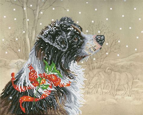 DIAMOND DOTZ ® - Christmas Collie, Partial Drill, Round Dotz, Diamond ...