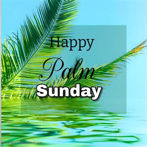 Palm Sunday Card With Palm Leaf Easter In Happy Palm