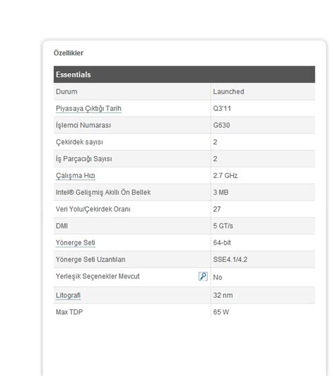 Pentium G630 2.7GHz 3MB Cache 32nm İşlemci - Vatan Bilgisayar