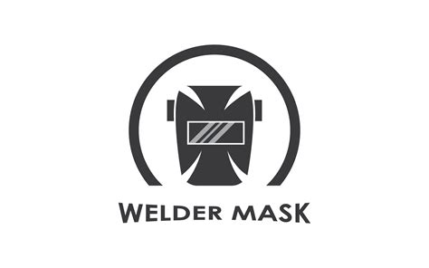 Welder Mask Logo Illustration Vector Template