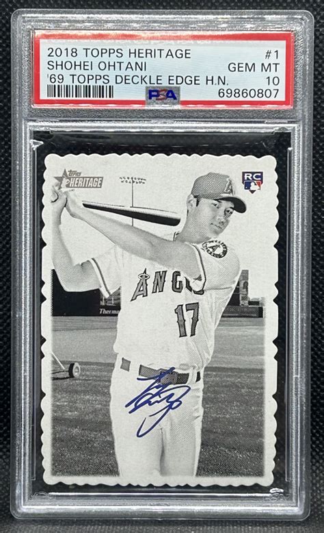 Shohei Ohtani 2018 Topps Heritage High Number 69 Topps Deckle Edge 1