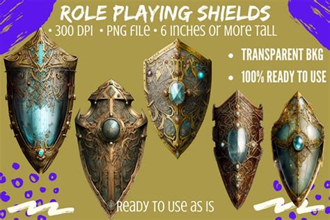 Fantasy DND Role Playing Cosplay DnD Metal Shields