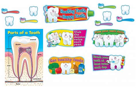 Carson Dellosa Healthy Teeth Mini Bulletin Board Set And More Grades