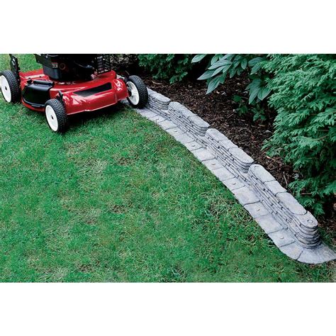 20 Feet PLASTIC LAWN EDGING Gray Border Resin Slate Bedrocks Garden ...