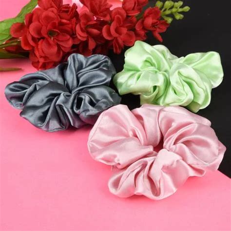 Buy NNR Satin Silk Large Hair Scrunchies For Girls And Womens Satin