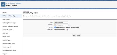 Setting Default Values In A Salesforce Picklist Field The Marks Group