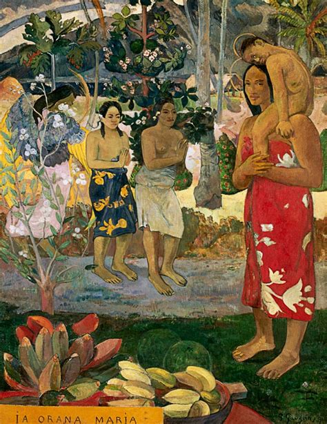 La Orana Maria Olio Su Tela Di Paul Gauguin Come Stampa D Arte O