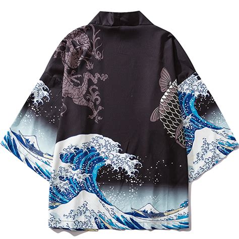 C Rdigan Kimono Negro Para Hombres Y Mujeres Abrigo Japon S Obi