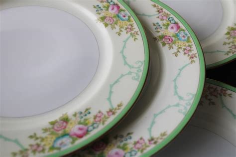 Vintage Hand Painted Japan Meito China Set Of Salad Plates Formal