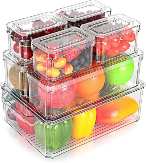 Znm Rangement Frigo Transparent Lot De Organisateur Frigo Bac