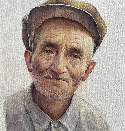 Watercolor Tutorial Guide To Paint An Old Man Portrait