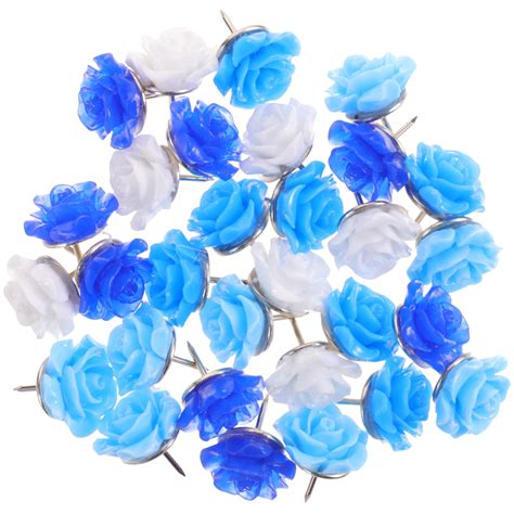 Qumonin 30pcs Flower Shape Push Pin Multi Function Thumbtacks Delicate