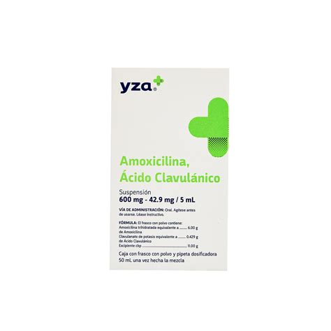 Yza Amoxicilina Acido 600Mg 42 9Mg 50Ml