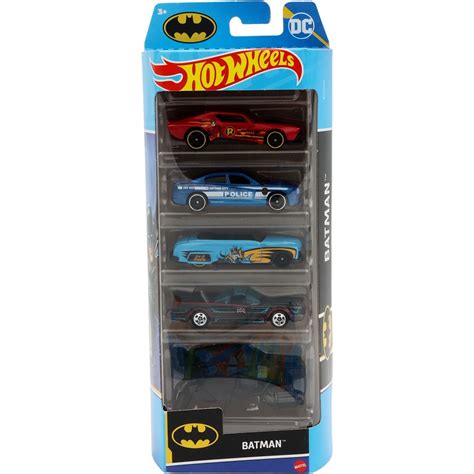 5 Pack Leksaksbilar Batman Hot Wheels