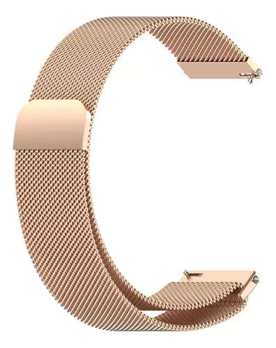 Pulseira De Metal Aço Inox Magnetica Para Amazfit Gtr 4 Cor Ouro Rose