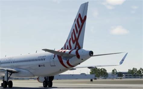 Virgin Australia ToLiss A320neo Livery VH YEZ Bondi Blue Toliss