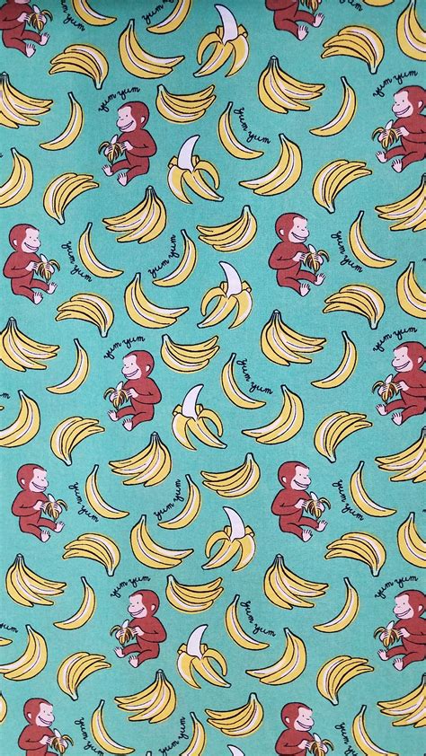 Curious George Bananas Fabric 100 Cotton Quilters Etsy