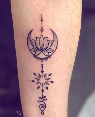 Lotus Moon Women S Unalome Tattoo | Tatouges Myweb