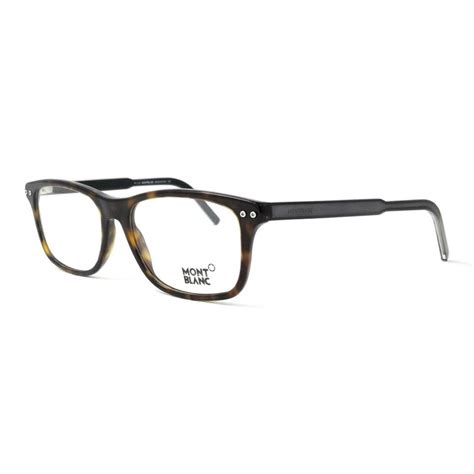 Montblanc Havana Men S Rectangular Eyeglasses Frames