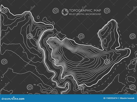 LÃnea De Mapas De TopografÃa Concepto De Mapa TopogrÃfico Abstracto