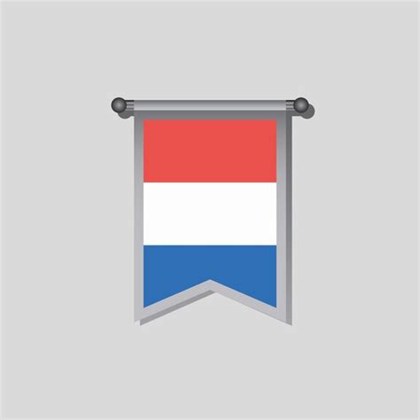 Ilustración de la plantilla de la bandera de luxemburgo Vector Premium