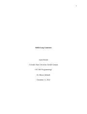 Module Critical Thinking Docx While Loop Construct Justin Shufelt