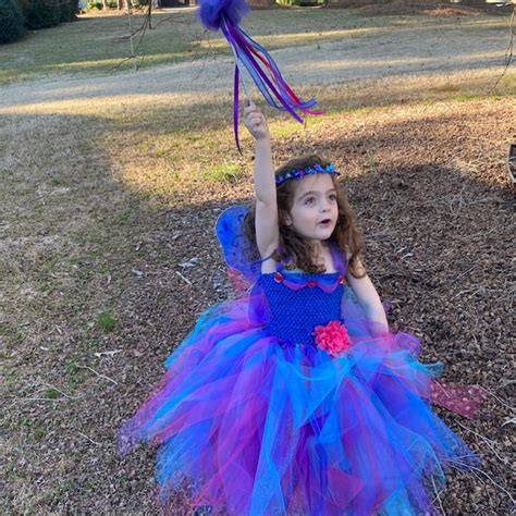 Royal Blue Turquoise Fuchsia And Purple Fairy Tutu Dress Wcrown Wand