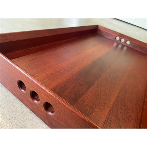 Mid Century Extra Large Mahogany Wood Table Top Captains Tray Chairish