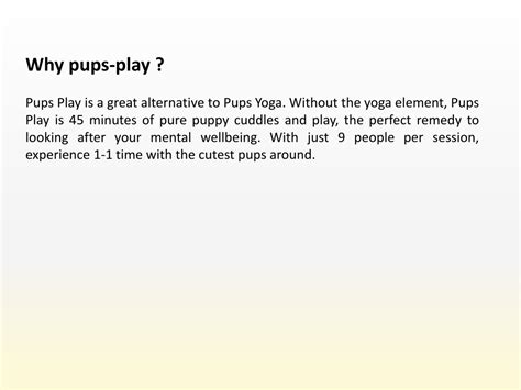 Ppt Finding Inner Peace With Four Legged Yogis Puppy Yoga Classes