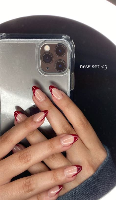 Classy Acrylic Nails Short Acrylic Nails Short Red Nails Almond