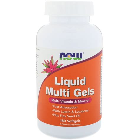 Now Foods, Liquid Multi Gels, 180 Softgels - Byclue