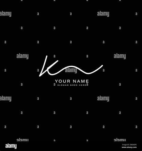 Initial Letter K Logo Handwritten Signature In Joining Style For