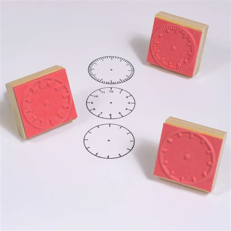 Buy READY 2 LEARN Analog Clock Stamps Set Of 3 Wooden Stamps For