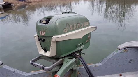 1955 Johnson Qd 16 10hp Outboard Motor Pond Run Youtube