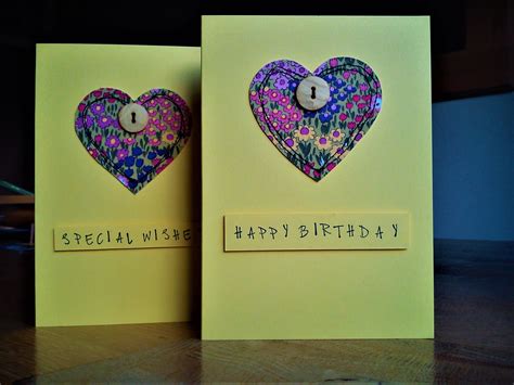 Hand Made Machine Sewn Birthday Cards Made With Regent Street Moda