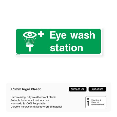 eye wash station sign safety signs stickers