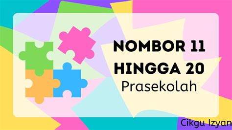 Mengenal Nombor 11 Hingga 20 Buku Aktiviti Prasekolah 123 Bentuk