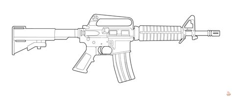 Rifle Coloring Pages