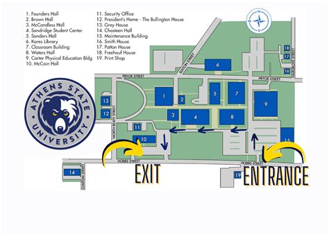 Athens State University Campus Map