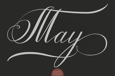 Premium Vector Hand Drawn Lettering May Elegant Modern Handwritten